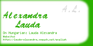 alexandra lauda business card